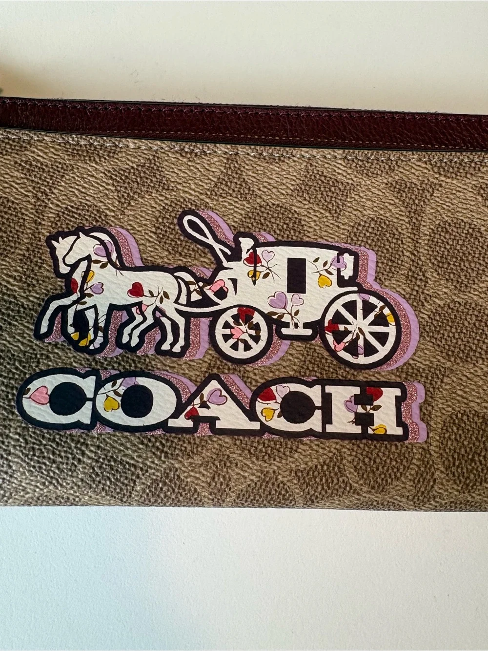 Coach corner zip